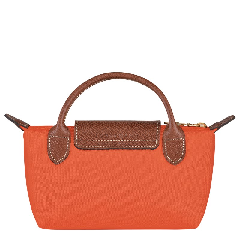 Longchamp Le Pliage Original Pouch With Handle Oranje | UYNP39021