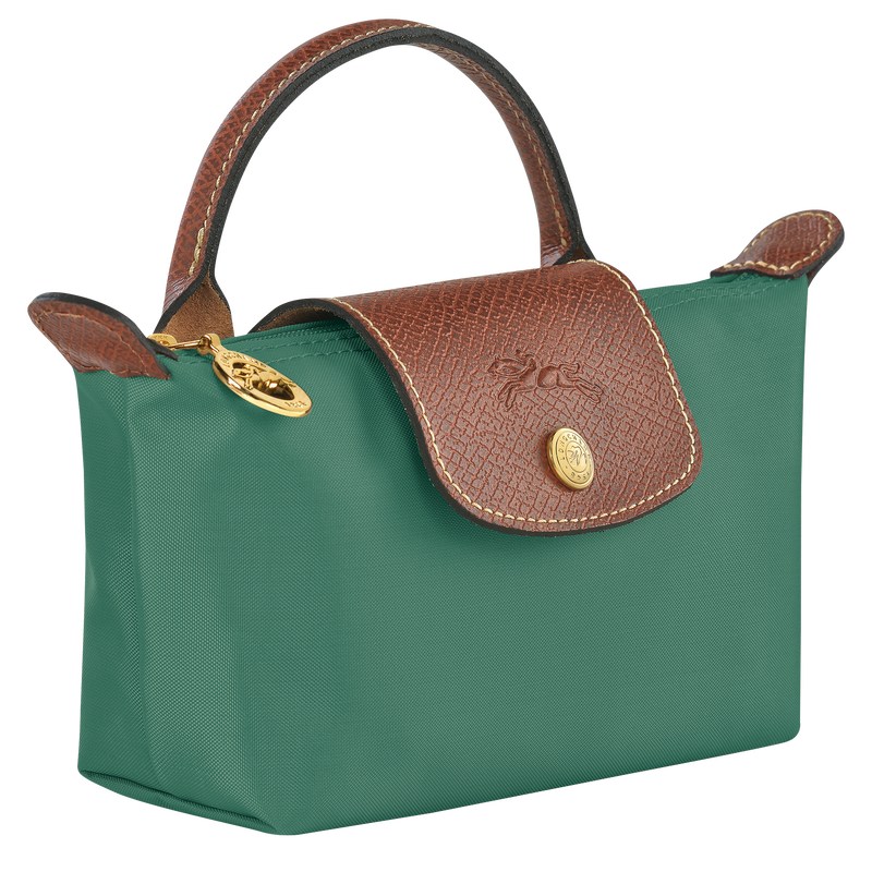 Longchamp Le Pliage Original Pouch With Handle Sage | DETU97346