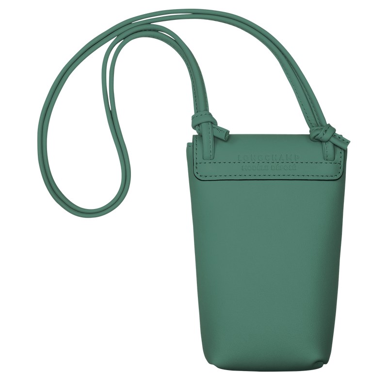 Longchamp Le Pliage Xtra Phone Case With Leather Lace Sage | CSDF28975