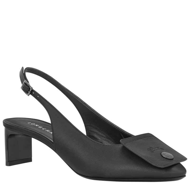 Longchamp Le Pliage Xtra Slingback Pumps Zwart | VWPL75326