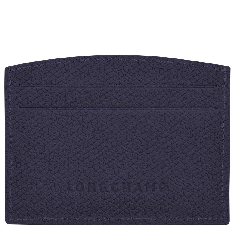 Longchamp Le Roseau Card Holder Bilberry | UBAN76850