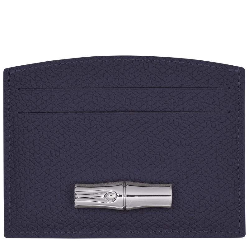 Longchamp Le Roseau Card Holder Bilberry | UBAN76850