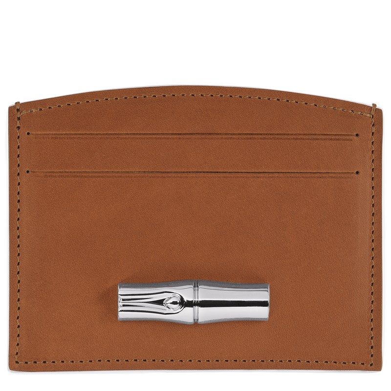 Longchamp Le Roseau Card Holder Cognac | GZCE83124