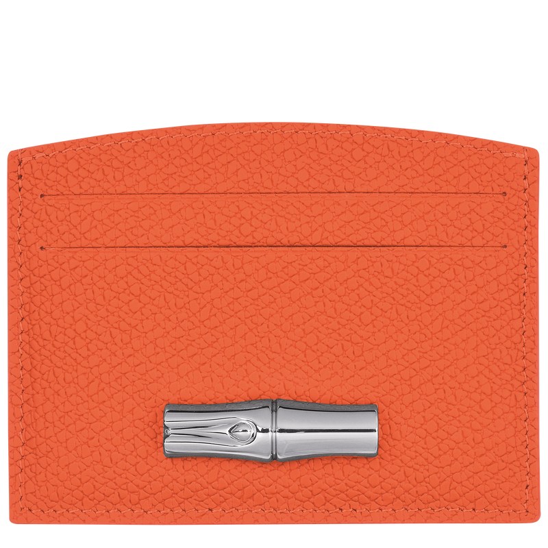 Longchamp Le Roseau Card Holder Oranje | CKPW21459