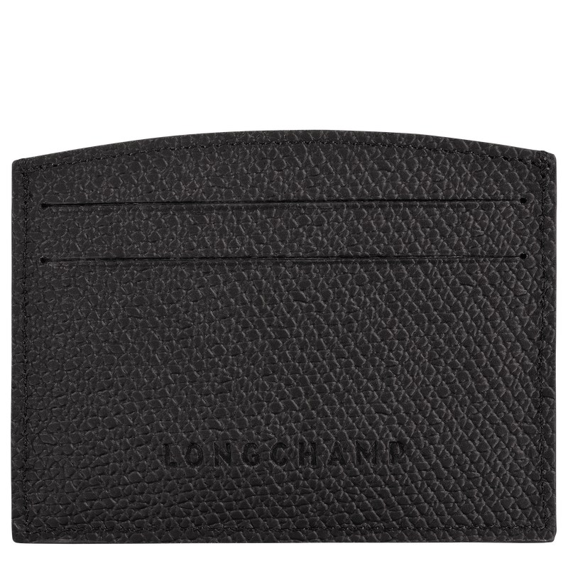 Longchamp Le Roseau Card Holder Zwart | HQEW14032