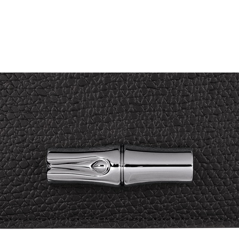 Longchamp Le Roseau Card Holder Zwart | HQEW14032