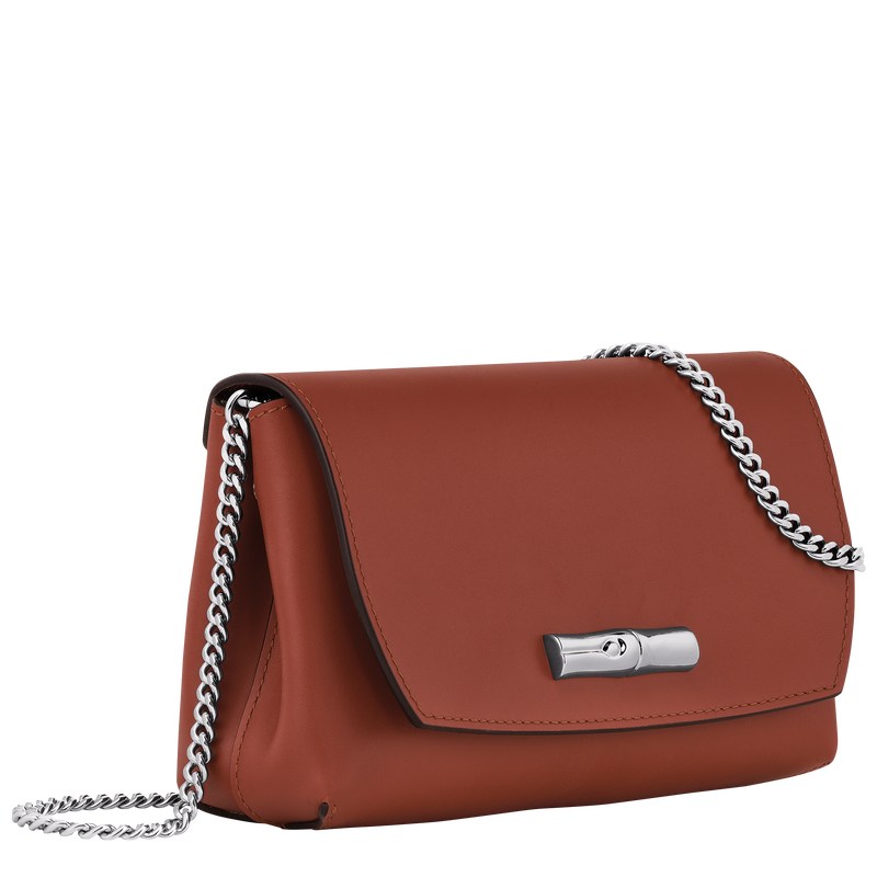 Longchamp Le Roseau Clutch Mahogany | GORC91250