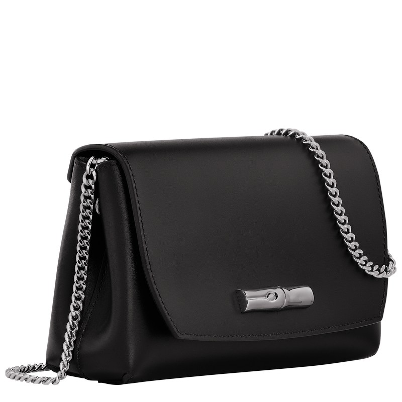 Longchamp Le Roseau Clutch Zwart | CONX35861