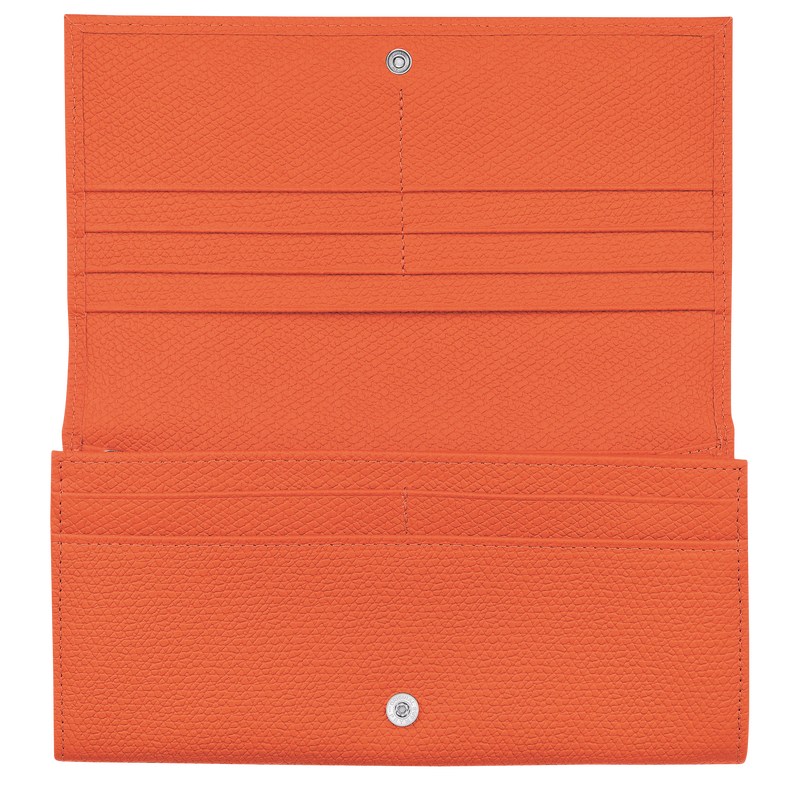 Longchamp Le Roseau Continental Wallet Oranje | YESN14396