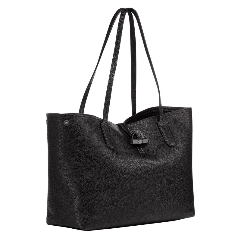 Longchamp Le Roseau Essential L Tote Bag Zwart | QIUT08951