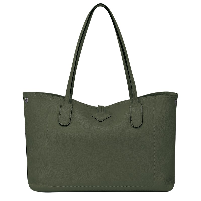 Longchamp Le Roseau Essential L Tote Bag Khaki | DUVZ83612