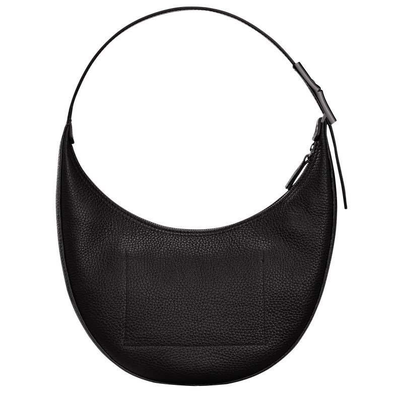 Longchamp Le Roseau Essential M Hobo Bag Zwart | TPMD08146