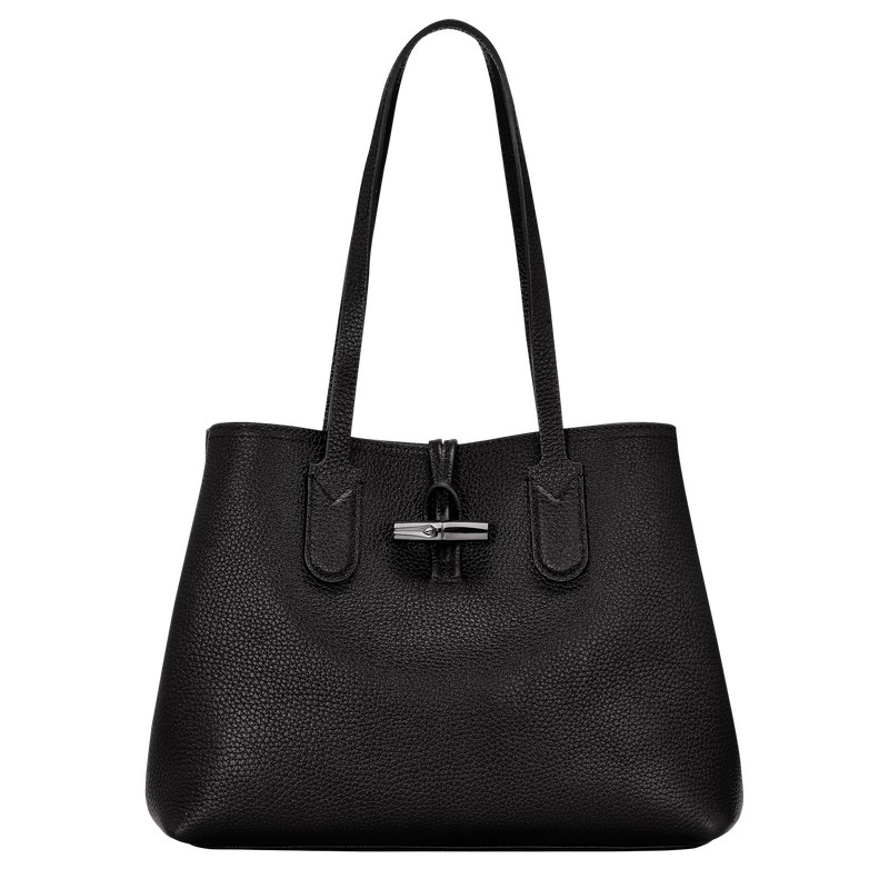 Longchamp Le Roseau Essential M Tote Bag Zwart | NZTV01275