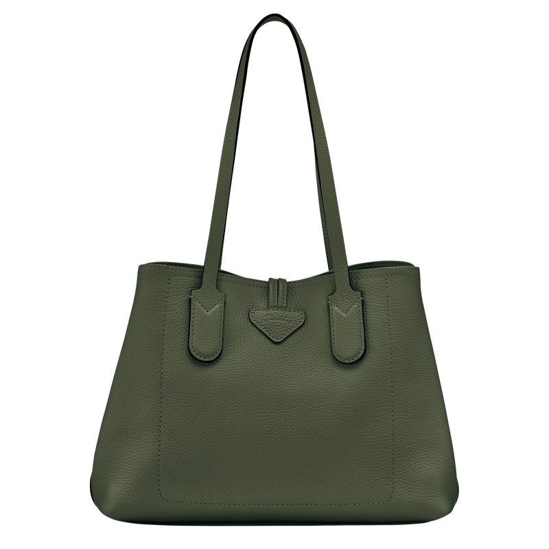 Longchamp Le Roseau Essential M Tote Bag Khaki | HEMP34816