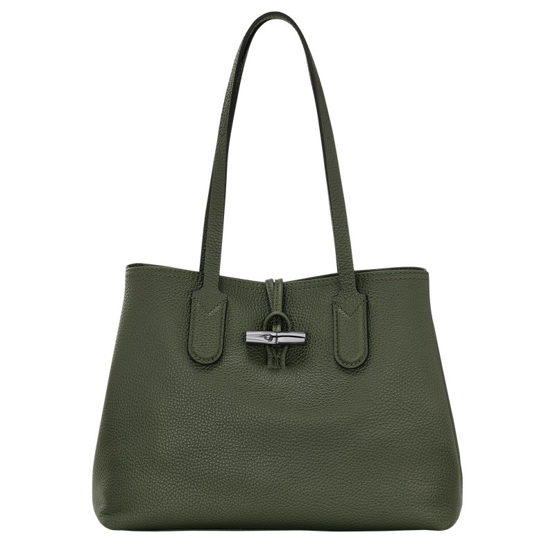 Longchamp Le Roseau Essential M Tote Bag Khaki | HEMP34816