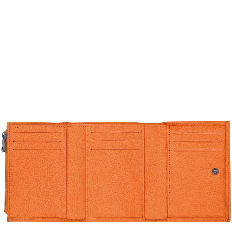 Longchamp Le Roseau Essential Wallet Oranje | AXUD54312