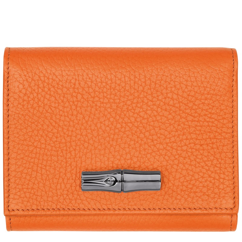 Longchamp Le Roseau Essential Wallet Oranje | AXUD54312