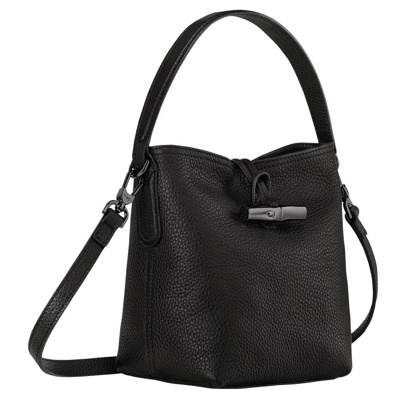 Longchamp Le Roseau Essential Xs Bucket Bag Zwart | EPKG45216