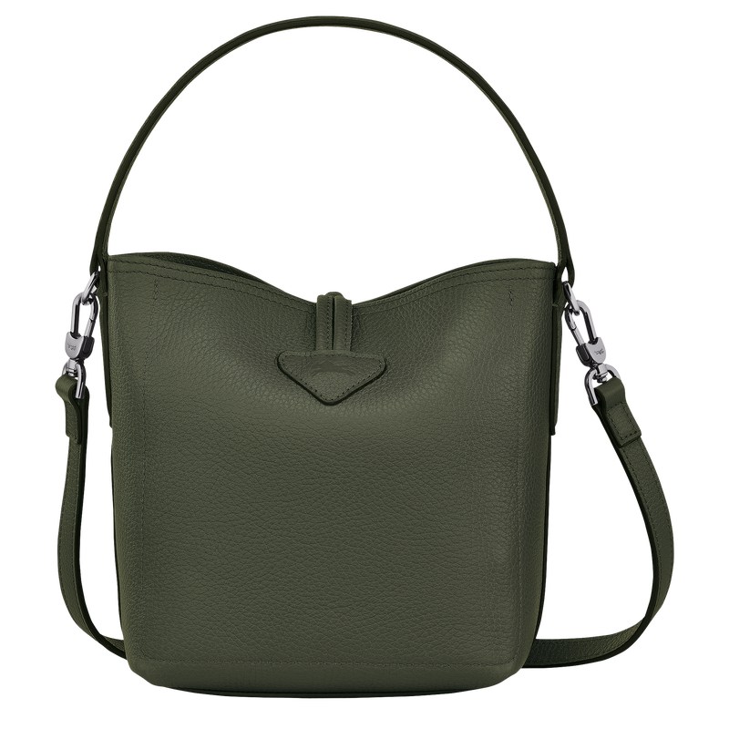 Longchamp Le Roseau Essential Xs Bucket Bag Khaki | OXYC59208