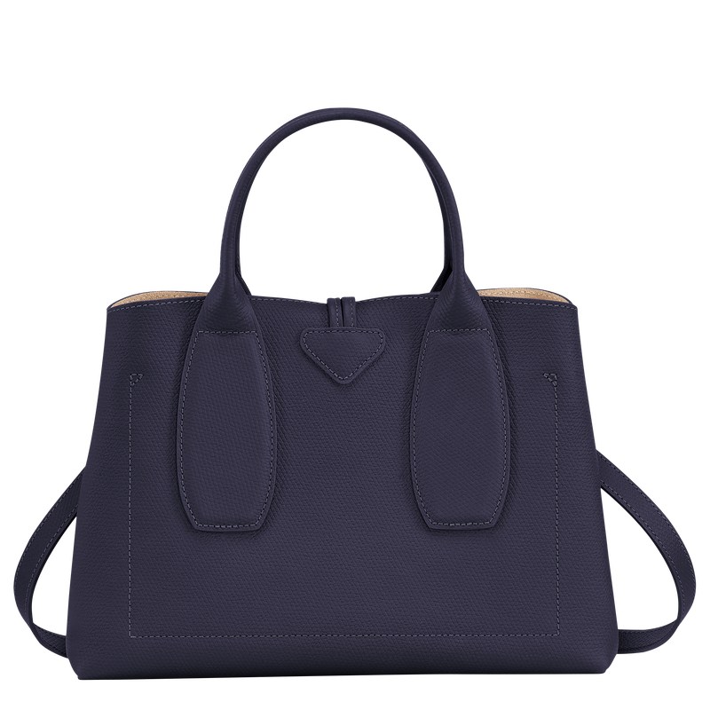 Longchamp Le Roseau M Handbag Bilberry | GUBT57086