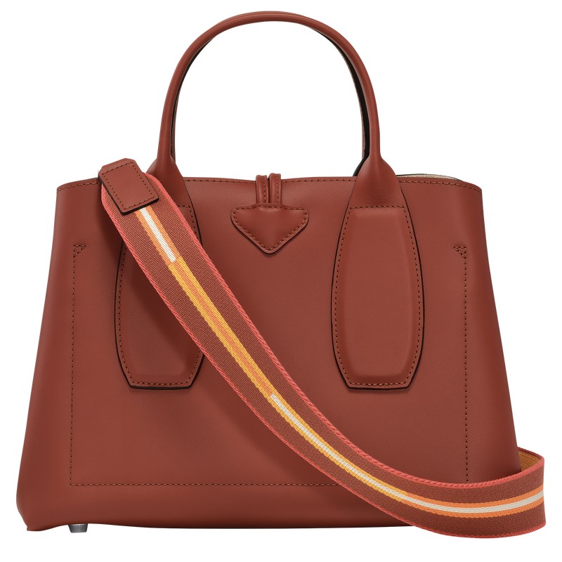 Longchamp Le Roseau M Handbag Mahogany | MYBR21340