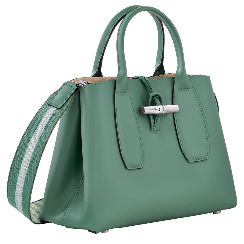 Longchamp Le Roseau M Handbag Sage | UONM35690