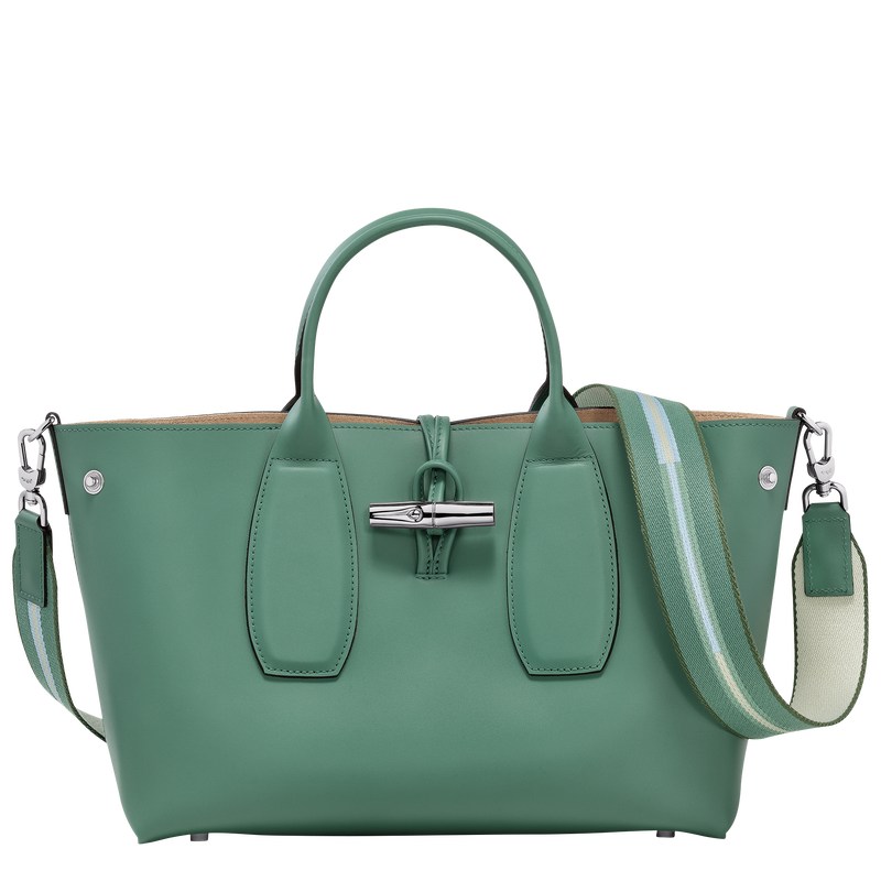 Longchamp Le Roseau M Handbag Sage | UONM35690