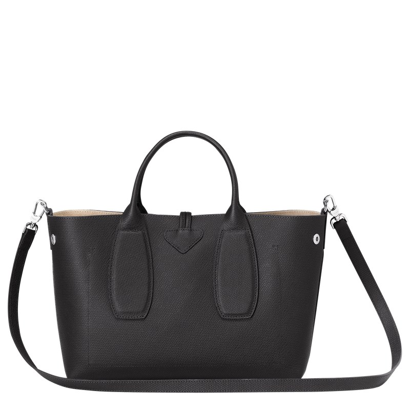 Longchamp Le Roseau M Handbag Zwart | ZXVI16594