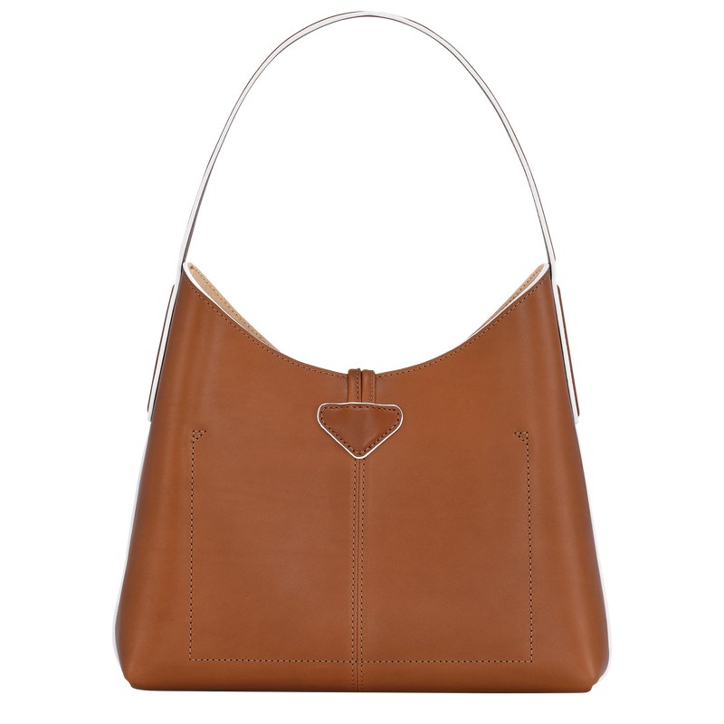 Longchamp Le Roseau M Hobo Bag Cognac | FZNM57308