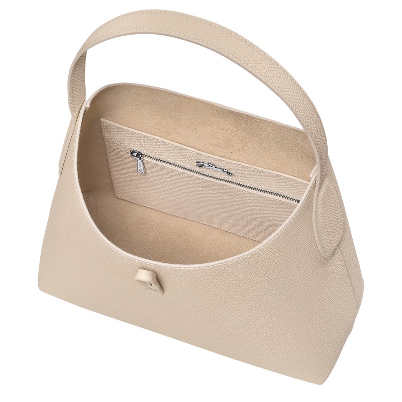 Longchamp Le Roseau M Hobo Bag Paper | MYFQ57280