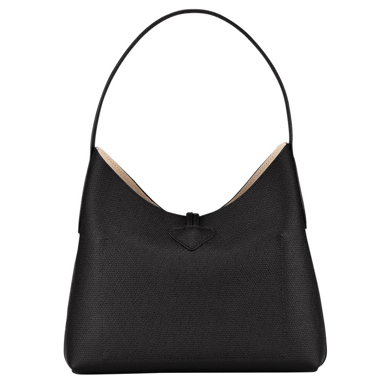 Longchamp Le Roseau M Hobo Bag Zwart | KQDL21536