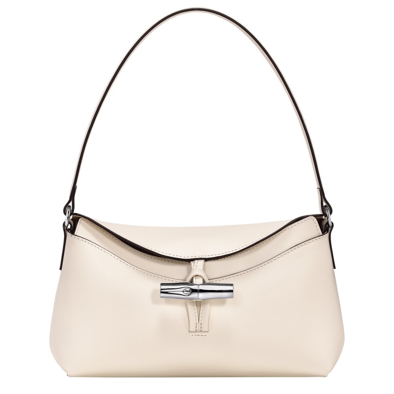 Longchamp Le Roseau S Hobo Bag Ecru | TKRN26791