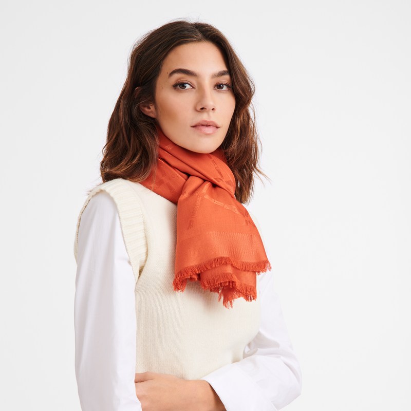 Longchamp Le Roseau Shawl Paprika | YBSX84073