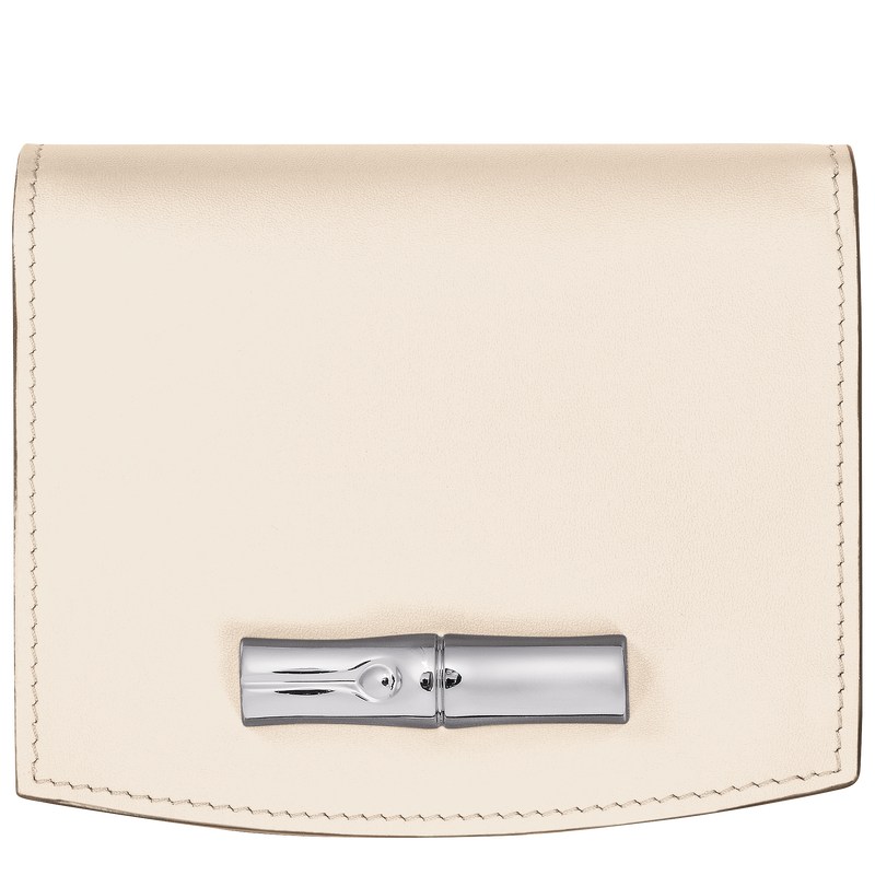 Longchamp Le Roseau Wallet Ecru | OWBJ85106