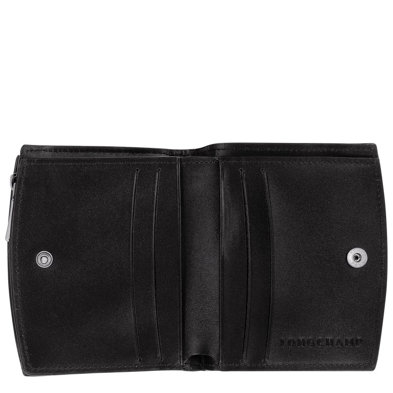 Longchamp Le Roseau Wallet Zwart | ZWVU29857