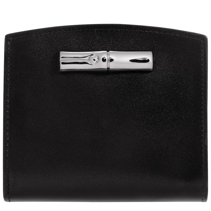 Longchamp Le Roseau Wallet Zwart | ZWVU29857