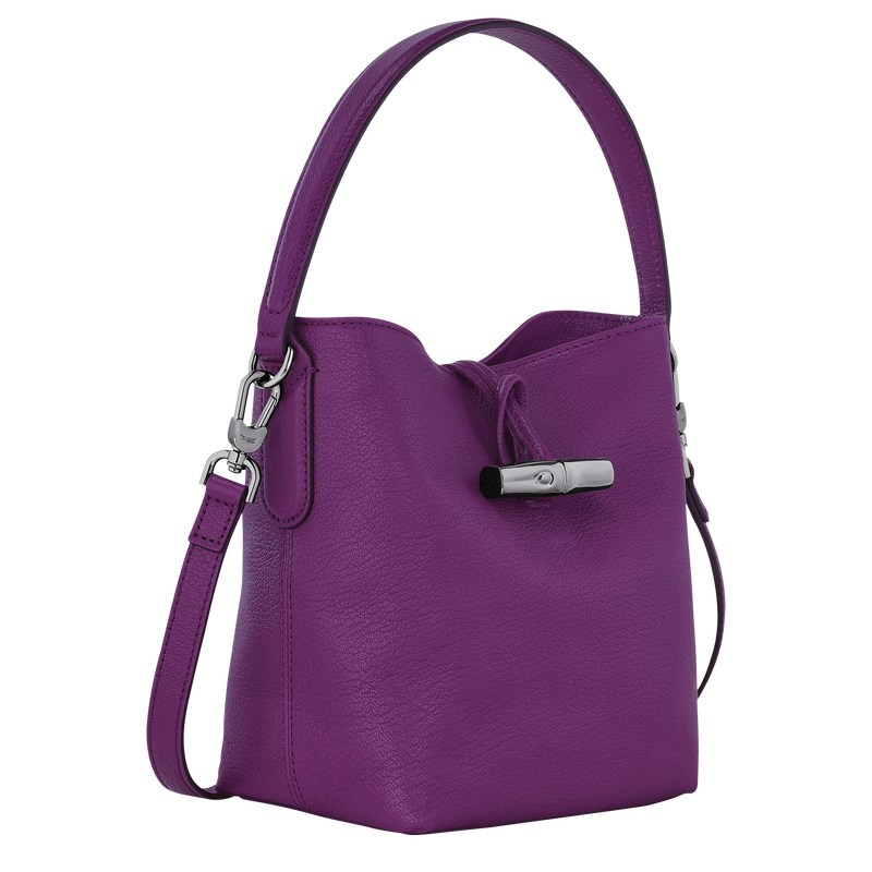 Longchamp Le Roseau Xs Bucket Bag Violet | JFWR96428