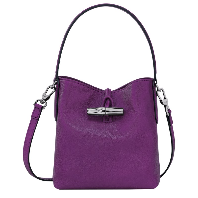 Longchamp Le Roseau Xs Bucket Bag Violet | JFWR96428