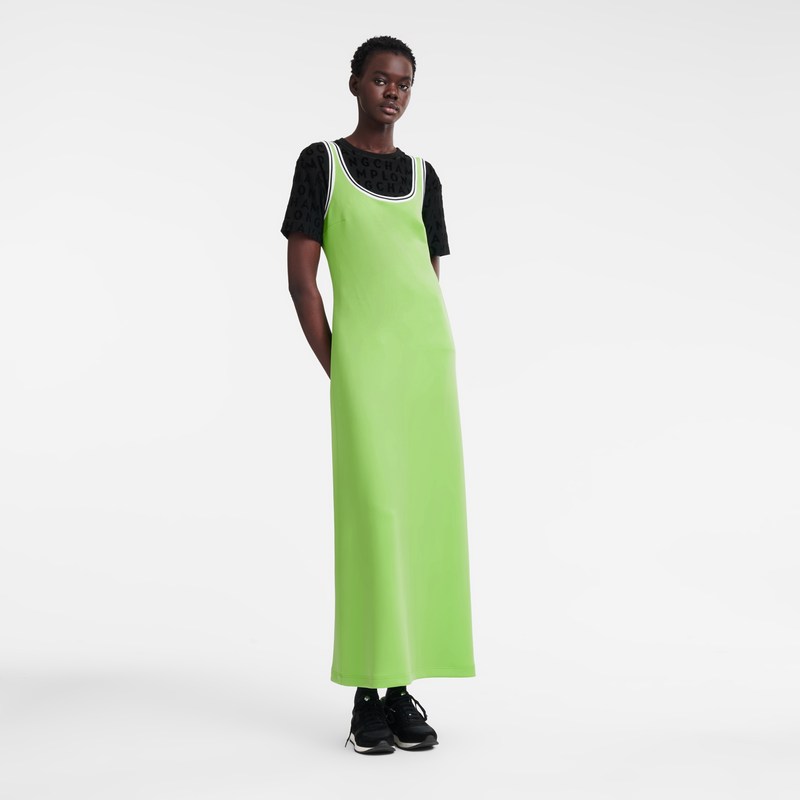 Longchamp Long Dress Groen Licht | HZAE90813