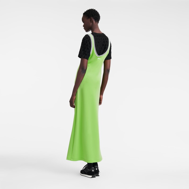 Longchamp Long Dress Groen Licht | HZAE90813