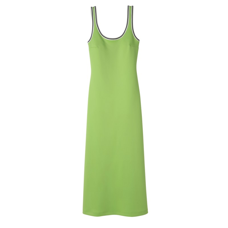 Longchamp Long Dress Groen Licht | HZAE90813