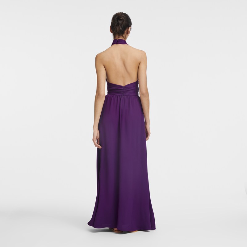 Longchamp Long Dress Violet | ZJBG58723