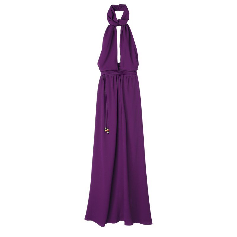 Longchamp Long Dress Violet | ZJBG58723