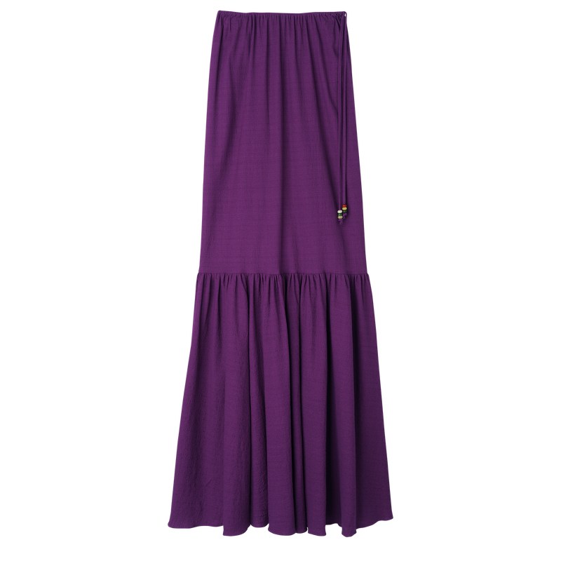 Longchamp Long Skirt Violet | DLHZ84273