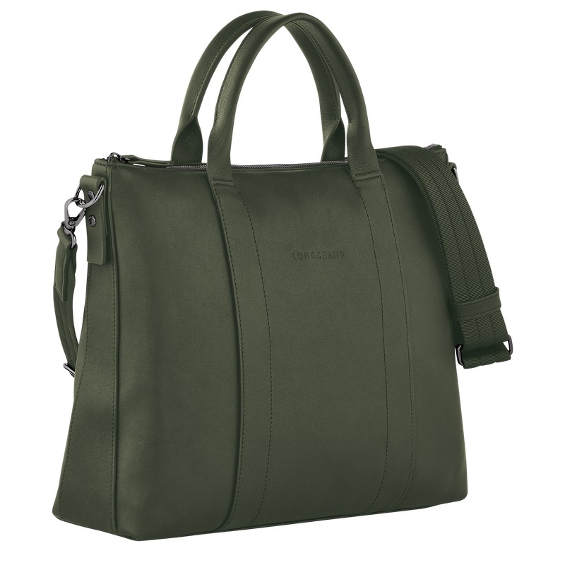 Longchamp Longchamp 3d Briefcase Khaki | MVCT58241