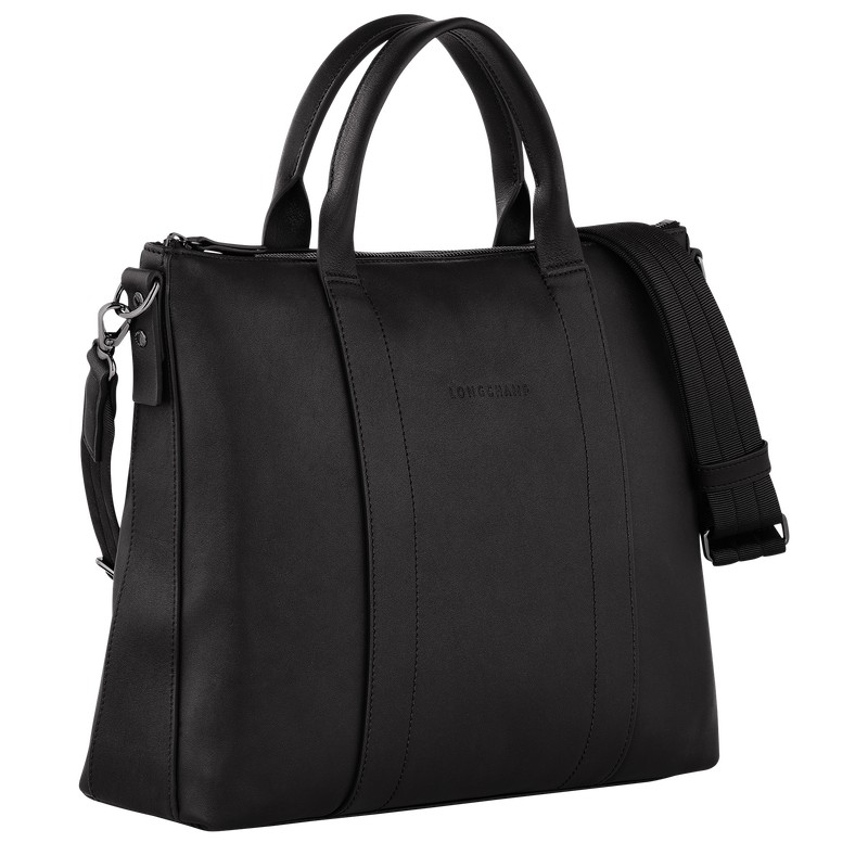 Longchamp Longchamp 3d Briefcase Zwart | JPDZ70413