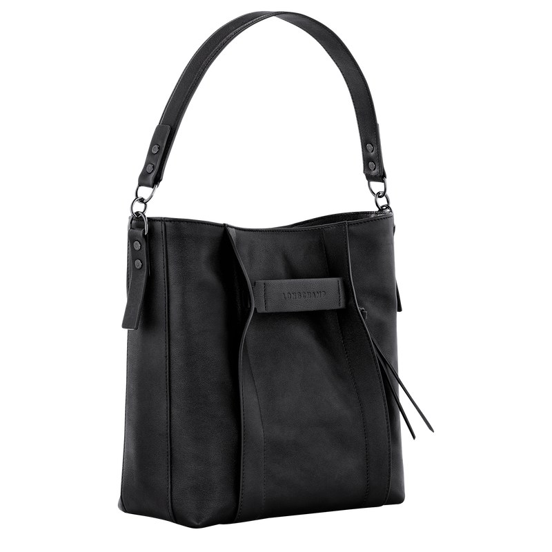 Longchamp Longchamp 3d M Hobo Bag Zwart | UXZT10465