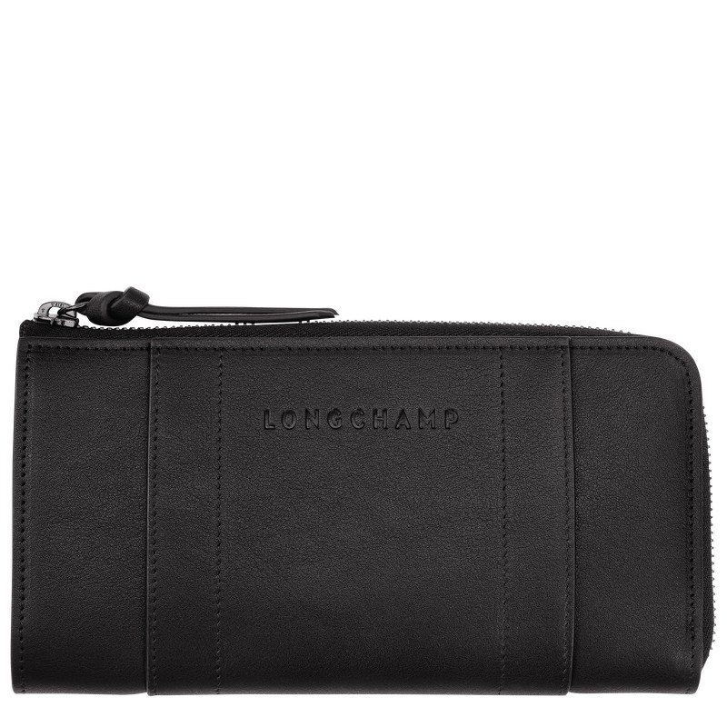 Longchamp Longchamp 3d Zip Around Wallet Zwart | WUIV68379