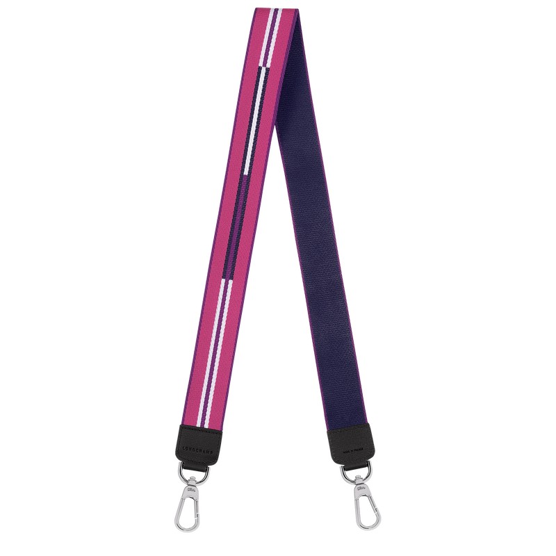 Longchamp Longchamp Rayures Shoulder Strap Violet | KQDG02613