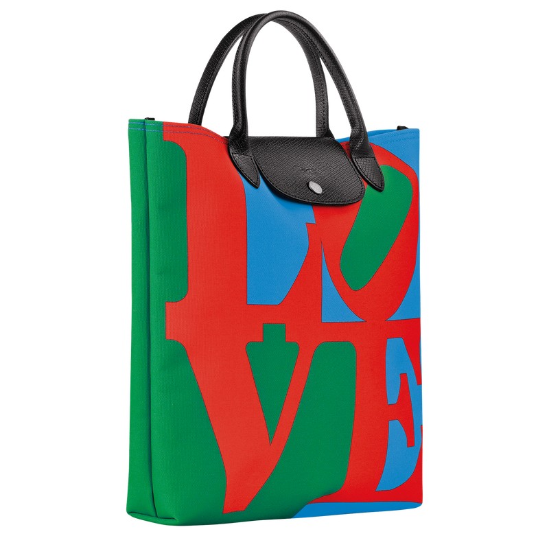 Longchamp Longchamp X Robert Indiana L Handbag Rood Donkerblauw | XSRF97851